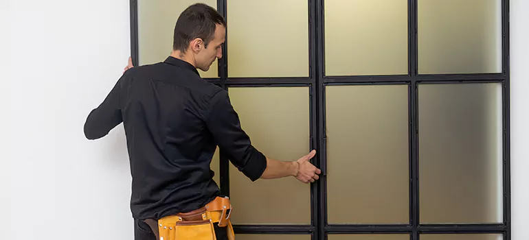 Patio French door installation in Belmont, CA